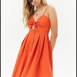 Forever21 Woman dress-kn, orange, size small